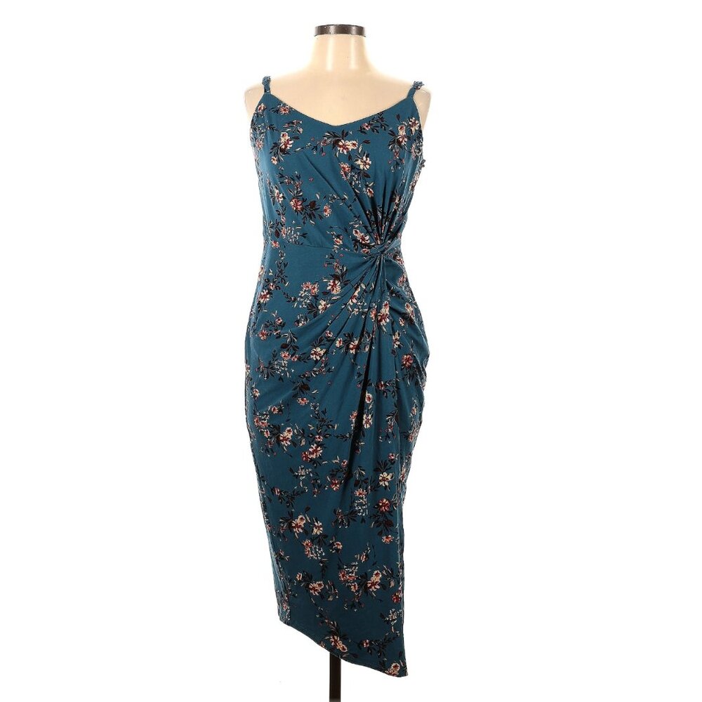 NWT Nine Britton Vivienne knit midi dress blue